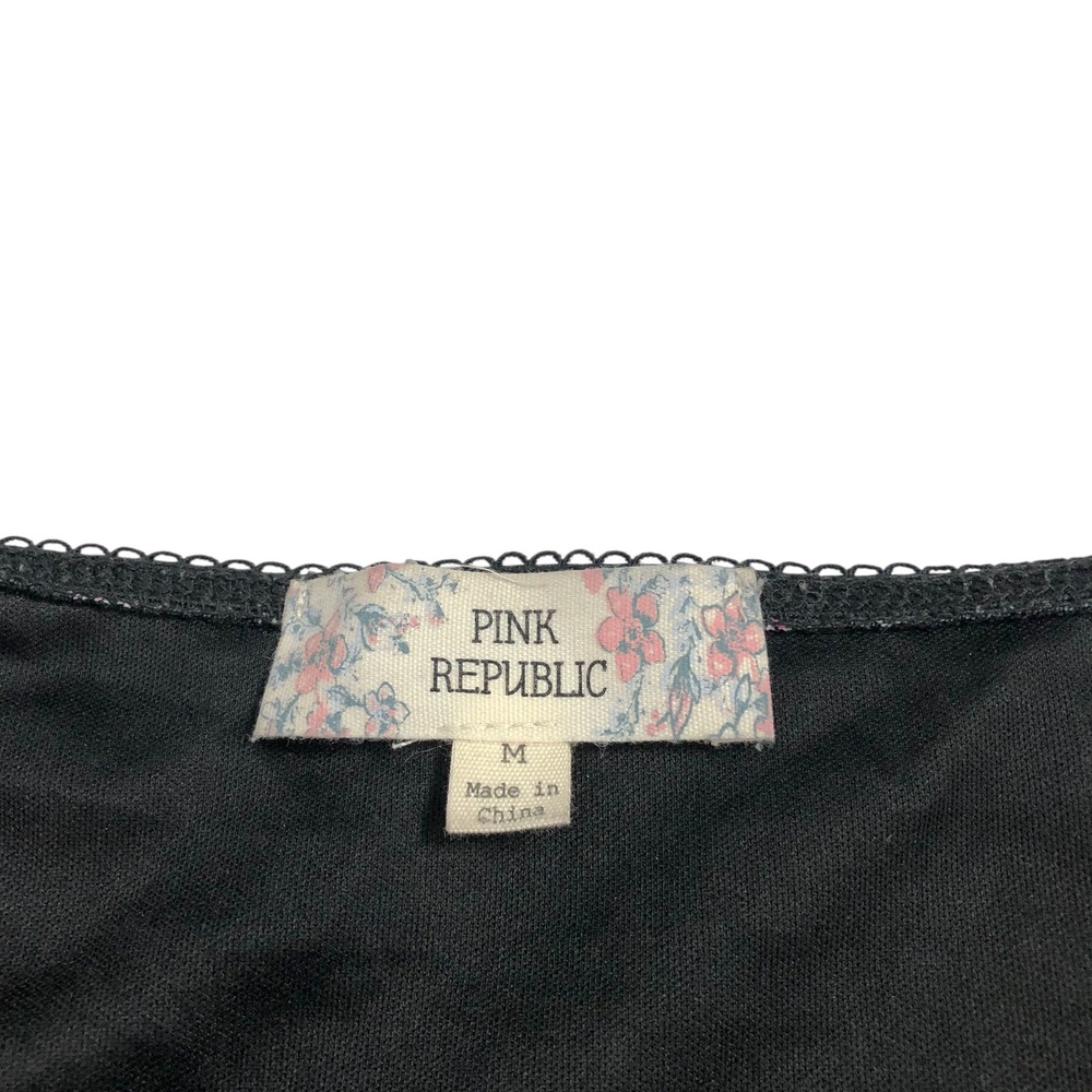 Pink Republic Floral Print Mesh Midi Slip Dress Size M V-Neck Fairy Grunge Y2K - Picture 7 of 7